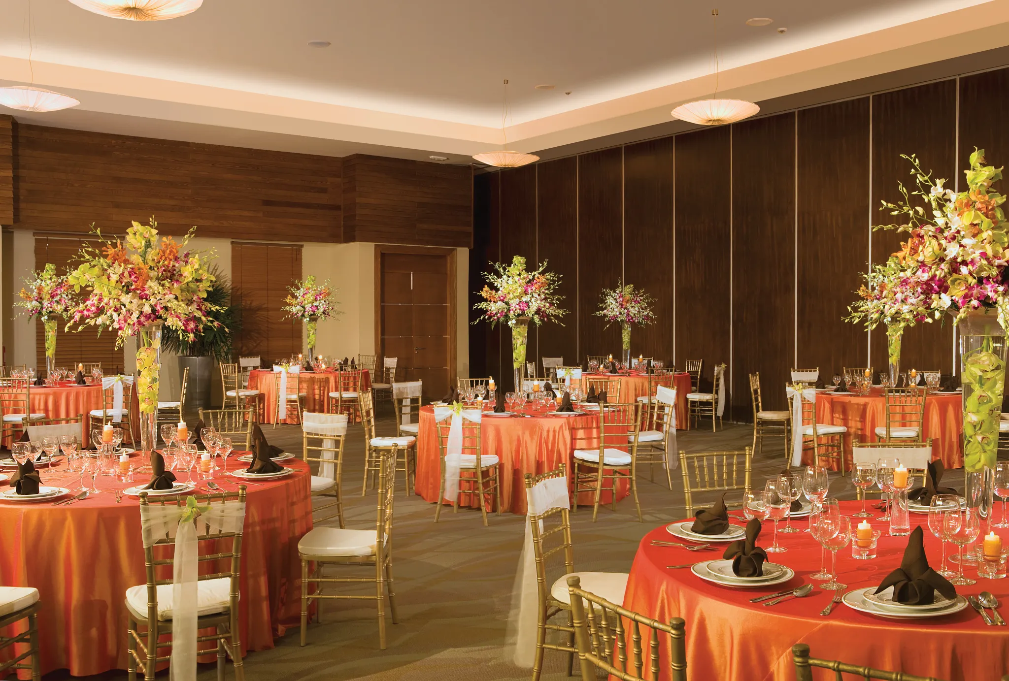 Secrets St James Montego Bay destination wedding ballroom set up