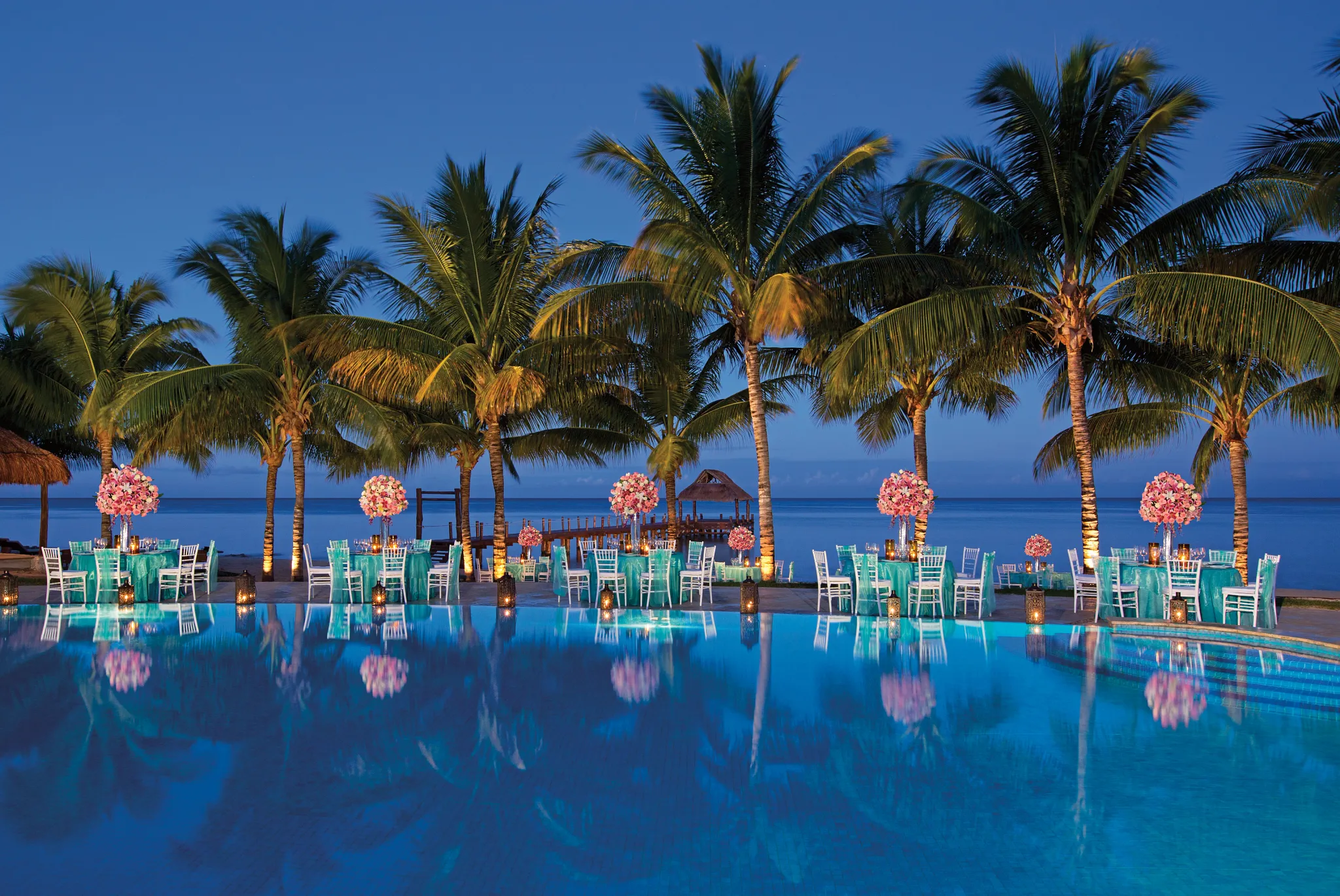 secrets aura cozumel pool destination wedding