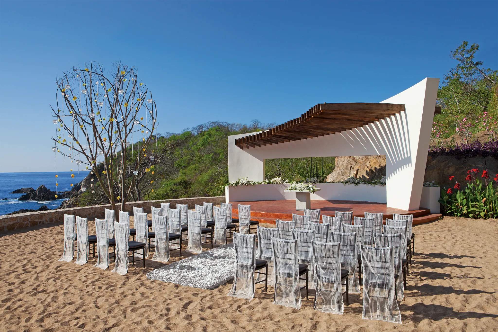 Secrets Huatulco gazebo destination wedding venue