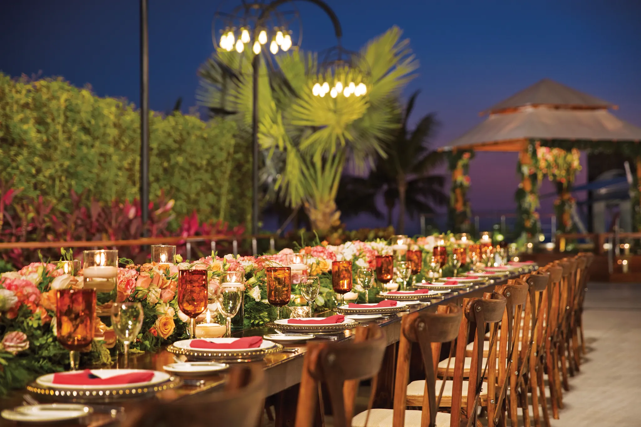 secrets vallarta bay wedding decor setup mexico wedding