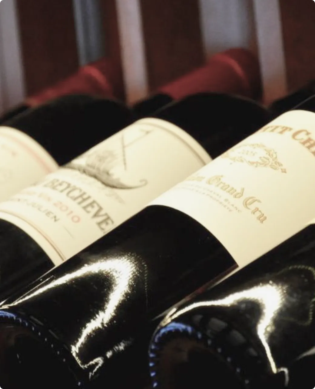 Abstract wavy lines gradient in yellow and orange on a soft blue-gray background.