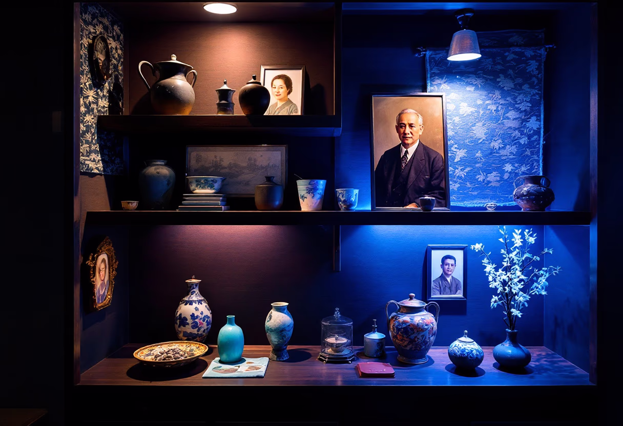 image of the restaurant history display for a japanese restaurant