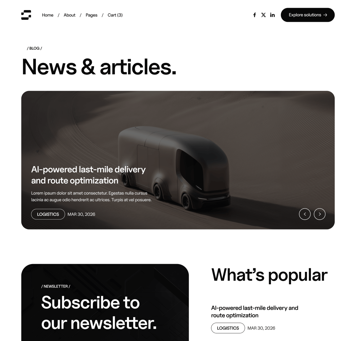 Neuralflow - Blog V2 Hero Page - AI Solutions Webflow Template | BRIX Template
