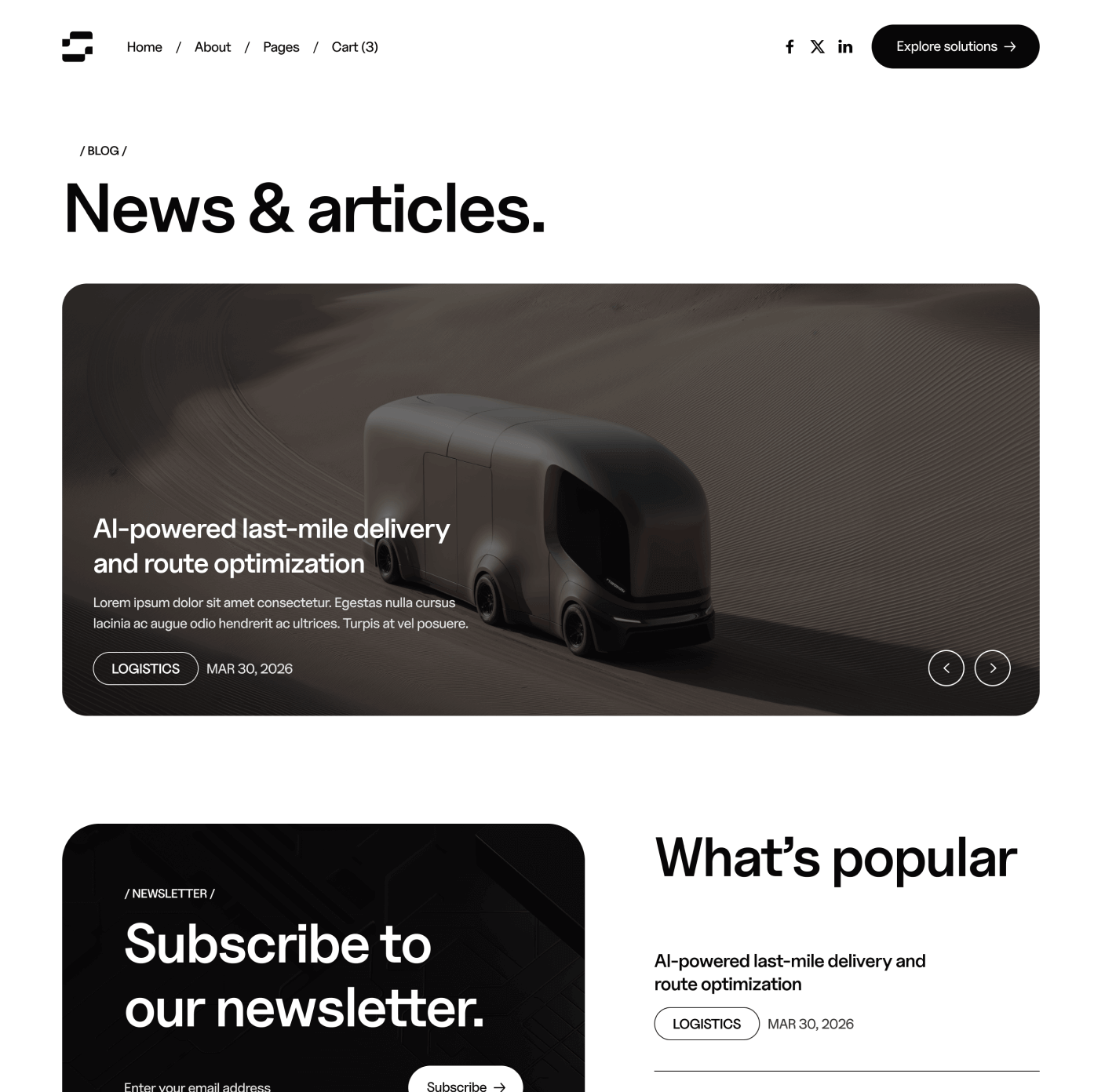 Neuralflow - Blog V2 Main Page - AI Solutions Webflow Template | BRIX Template
