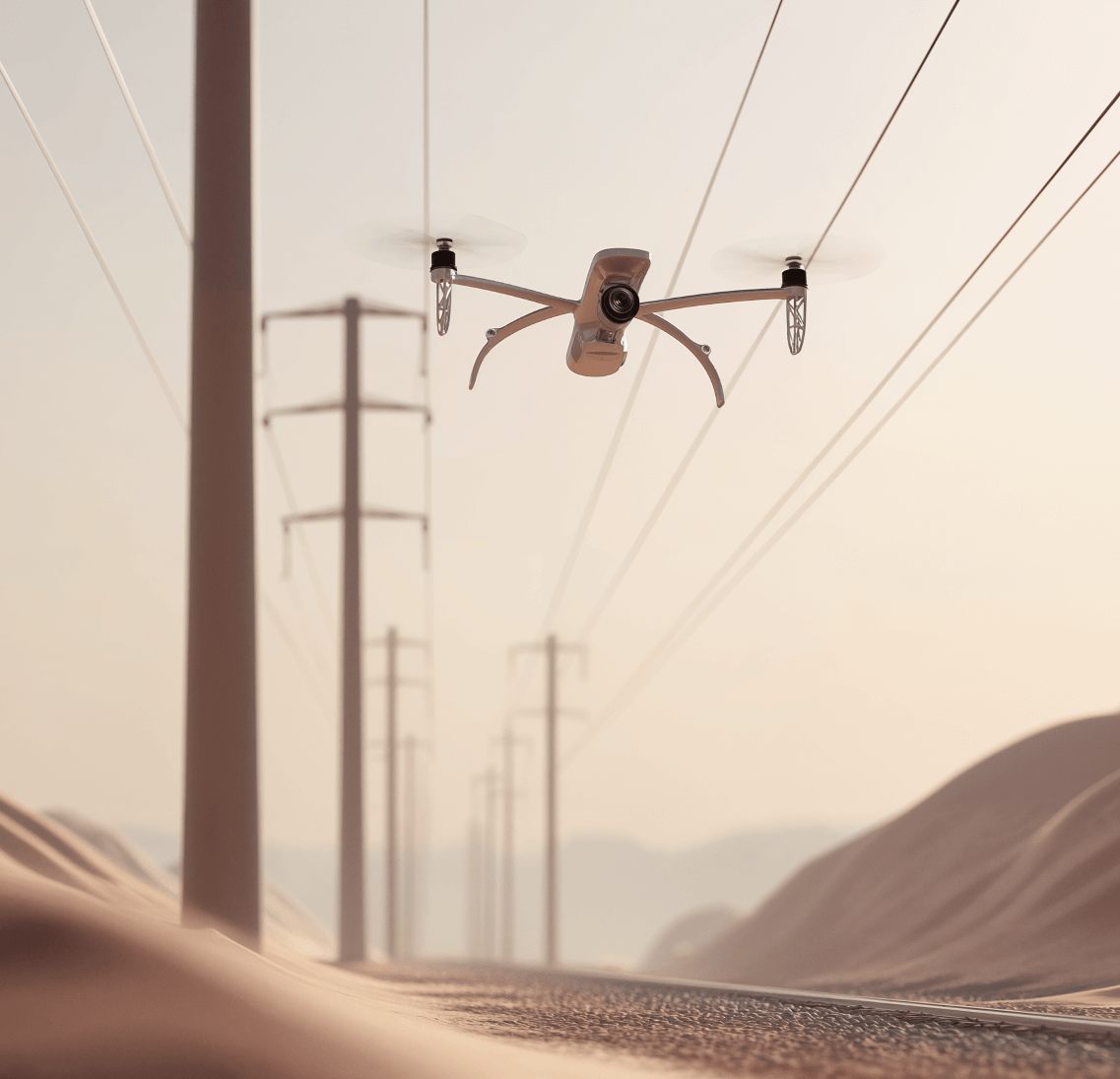 Drone Over Power Lines - Neuralflow Webflow Template | BRIX Template