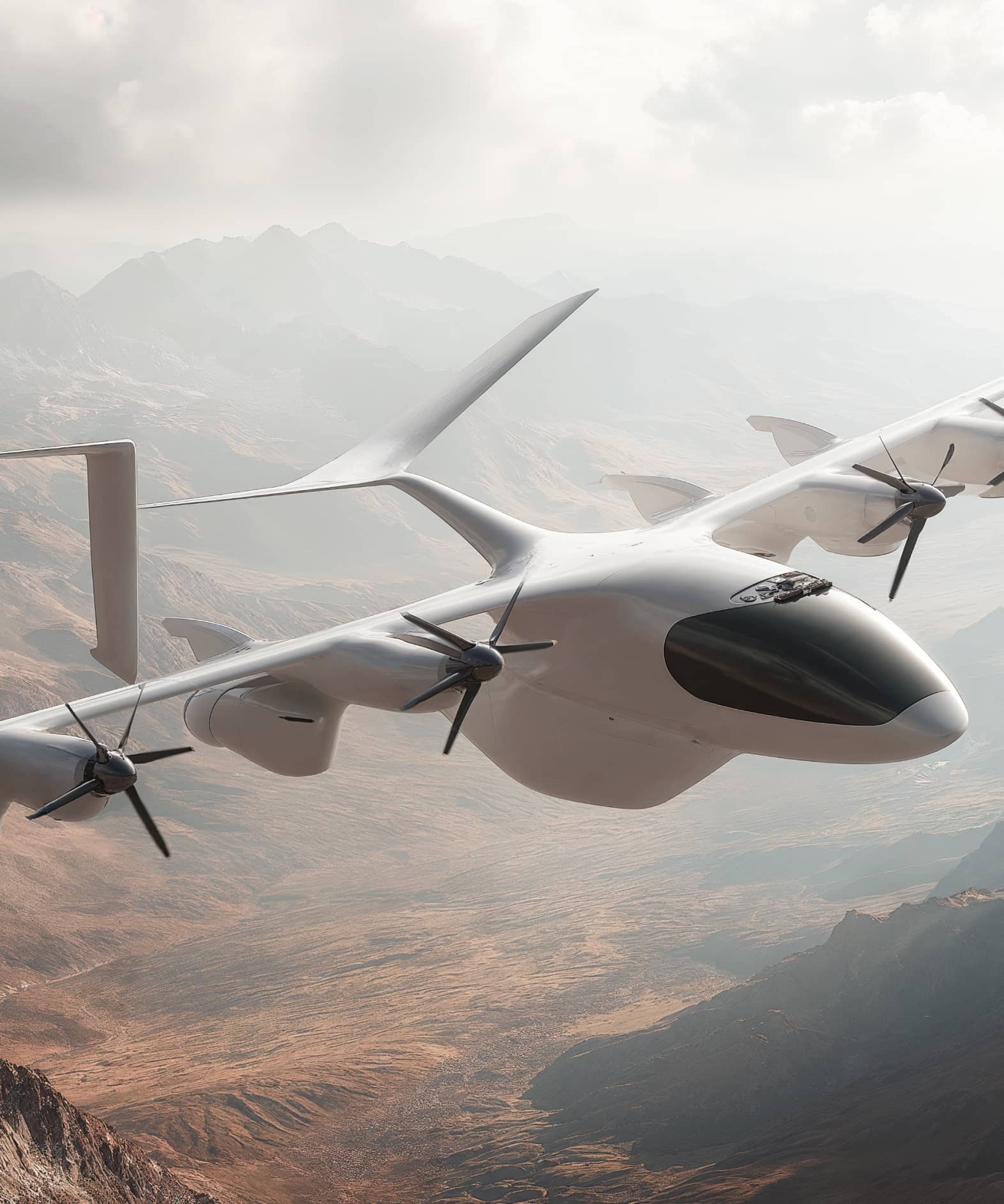 Autonomous Aircraft In Flight - Neuralflow Webflow Template | BRIX Template