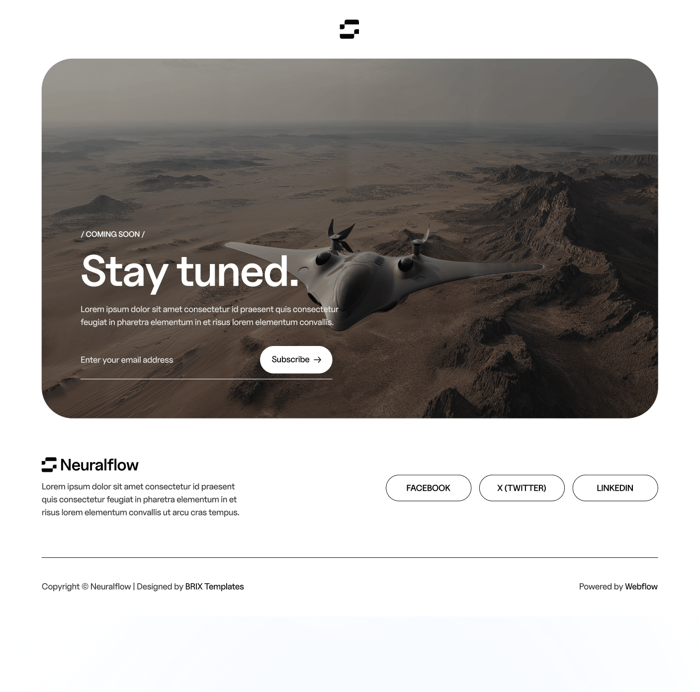 Neuralflow - Coming Soon Utility Page - AI Solutions Webflow Template | BRIX Template