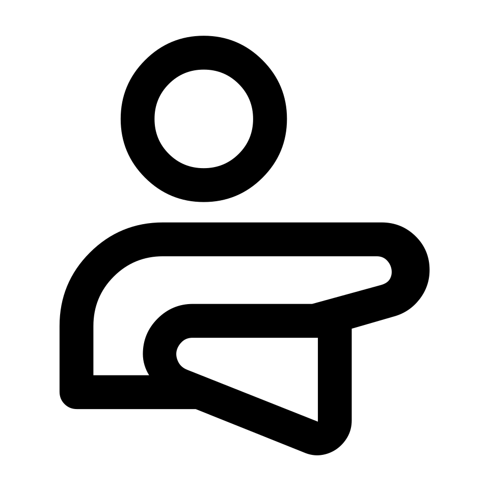 Icon of a person with an arm in a sling indicating injury or support.