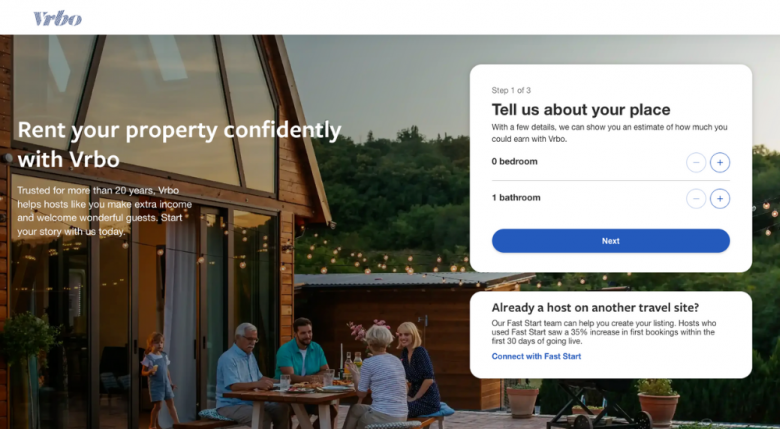 Vrbo List Your Property Page