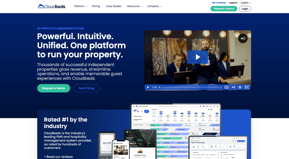Cloudbeds Homepage