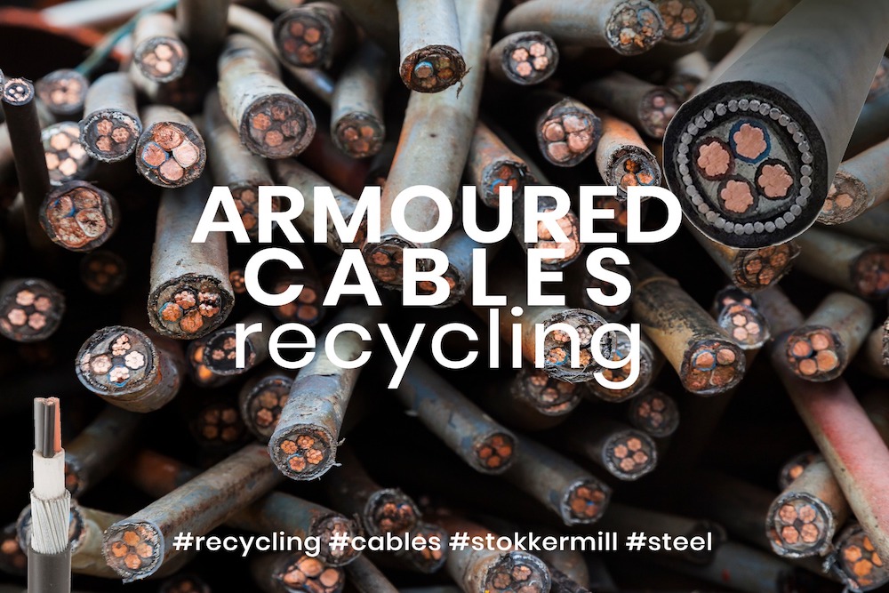 Riciclaggio cavi armati, reso difficoltoso dalla presenza dell’armatura da frantumare e procedere, con l’utilizzo di un magnete, alla separazione della componente ferrosa