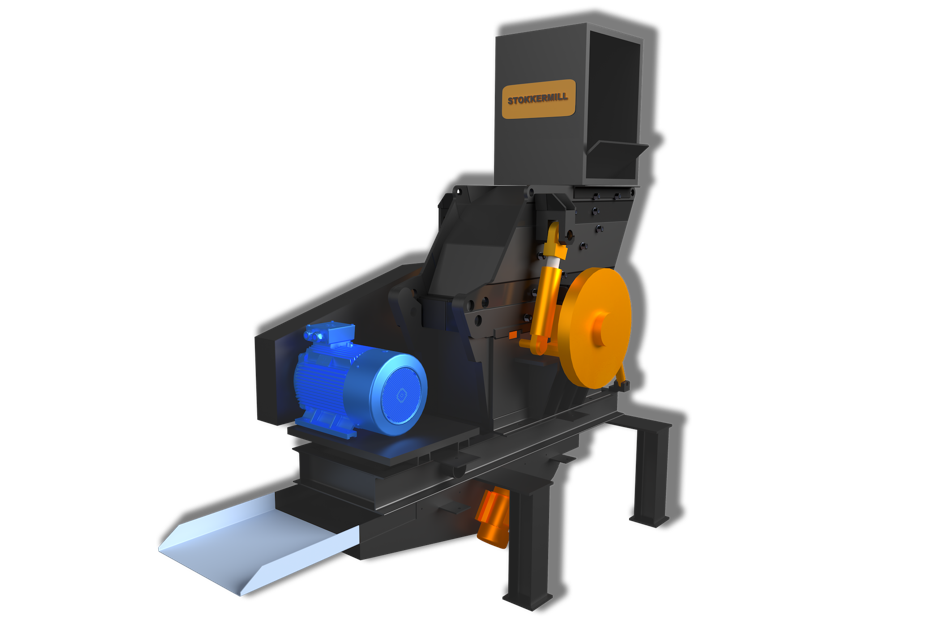 Elektromotoren schroot, hamermolen systemen om de grootte van binnenkomende materialen te verkleinen, terugwinning van koperdraad