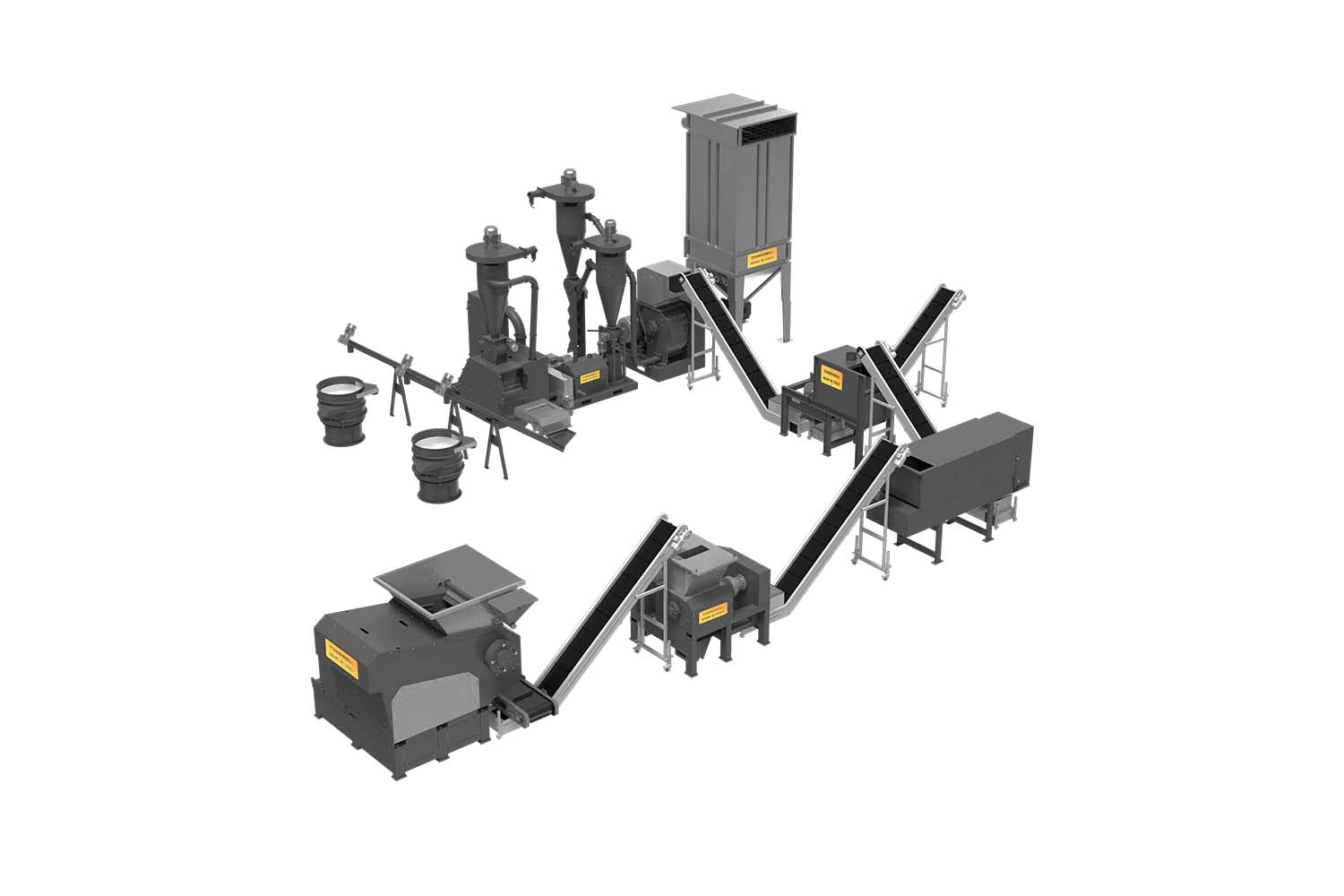 Cable shredding equipment