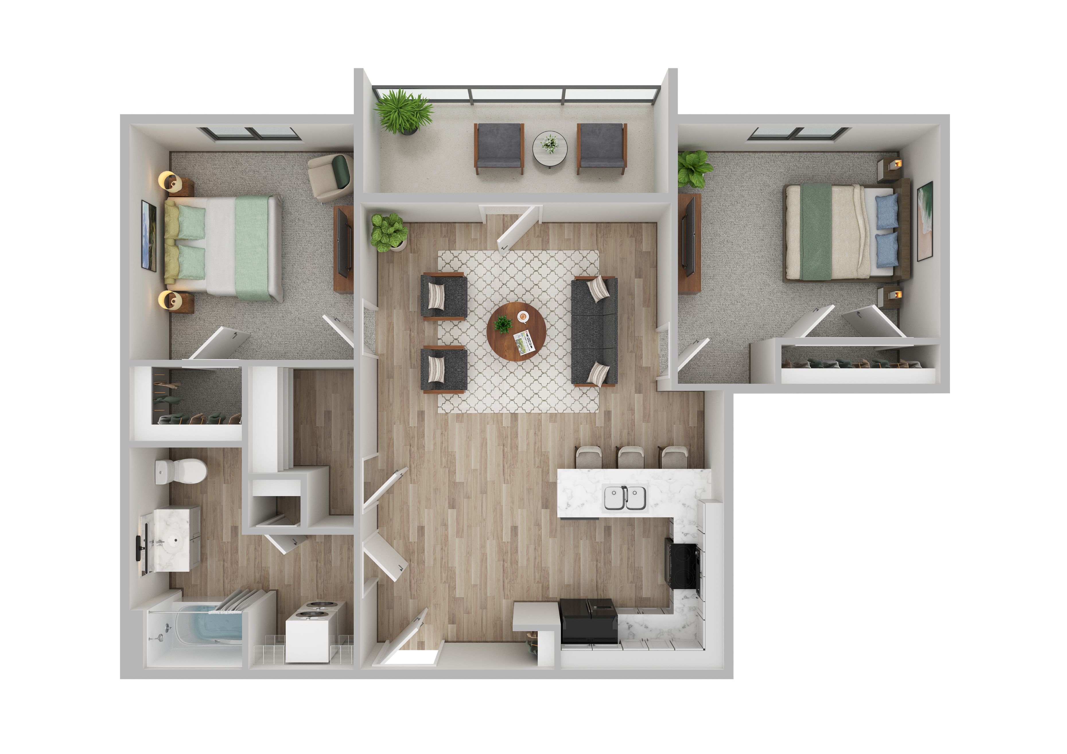 The Banks 2 Bed 1 Bath Apartment