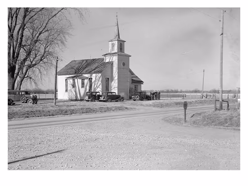 Historical image of a rural Church