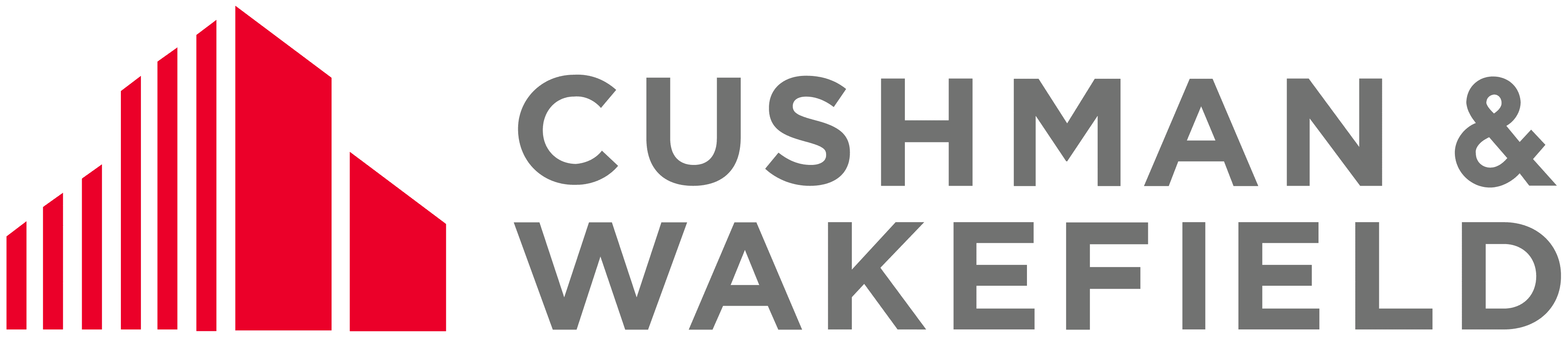 Cushman & Wakefield company logo with stylized red building icon.