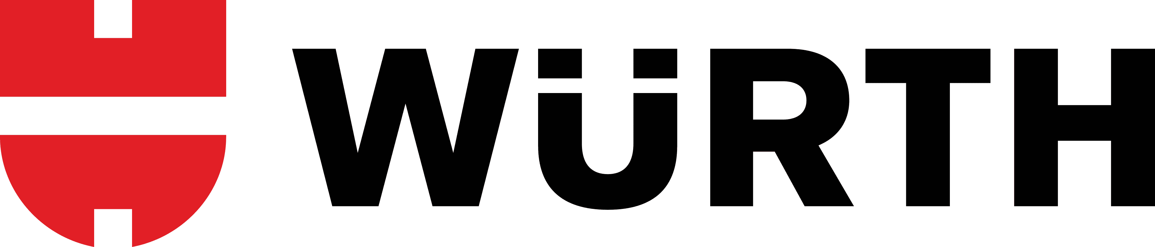 Würth company logo with a red and black stylized shield symbol.