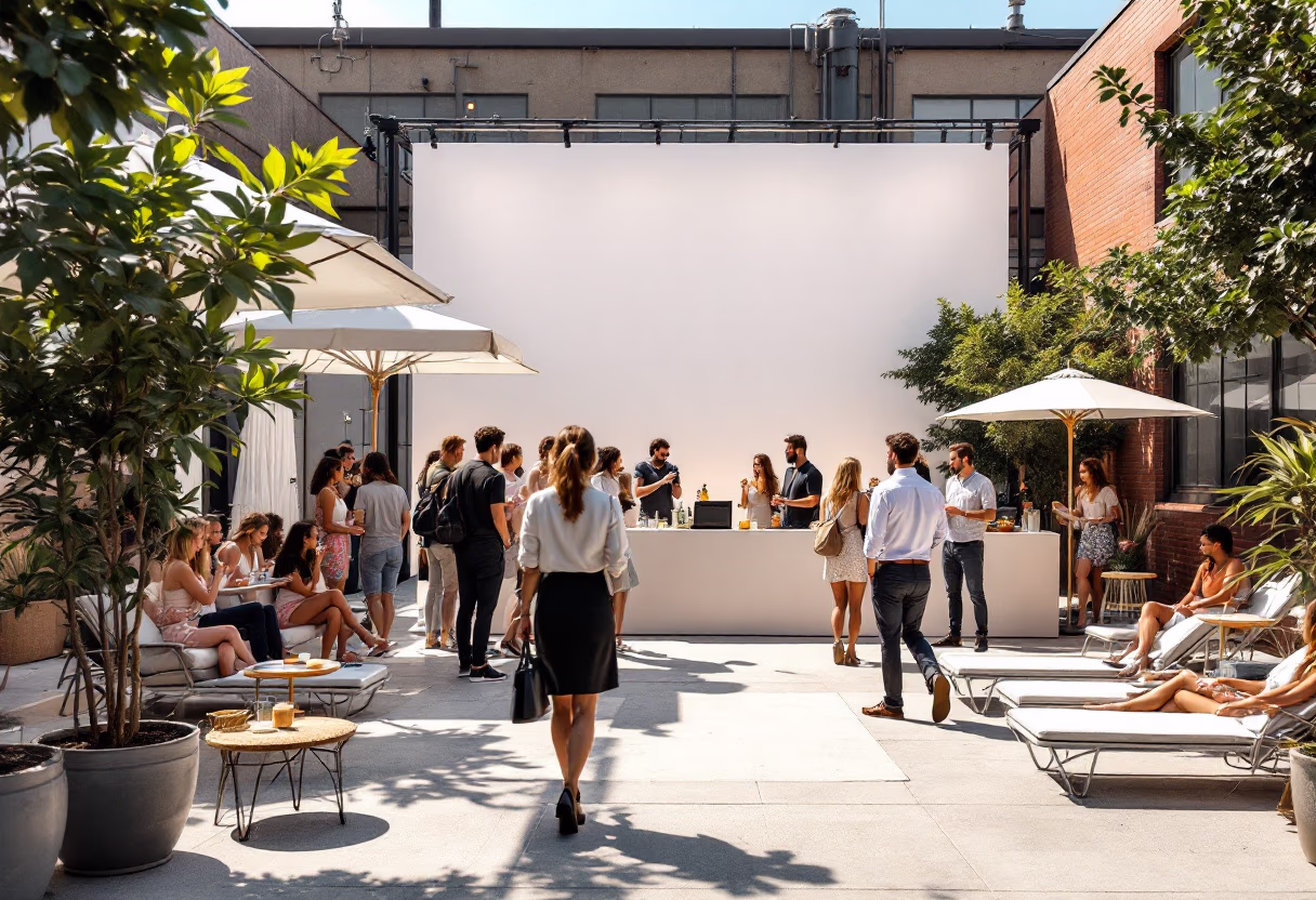 image of a distillery hosting a community event outdoors