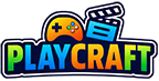 PlayCraft logo with a yellow game controller and a blue film clapperboard above text.