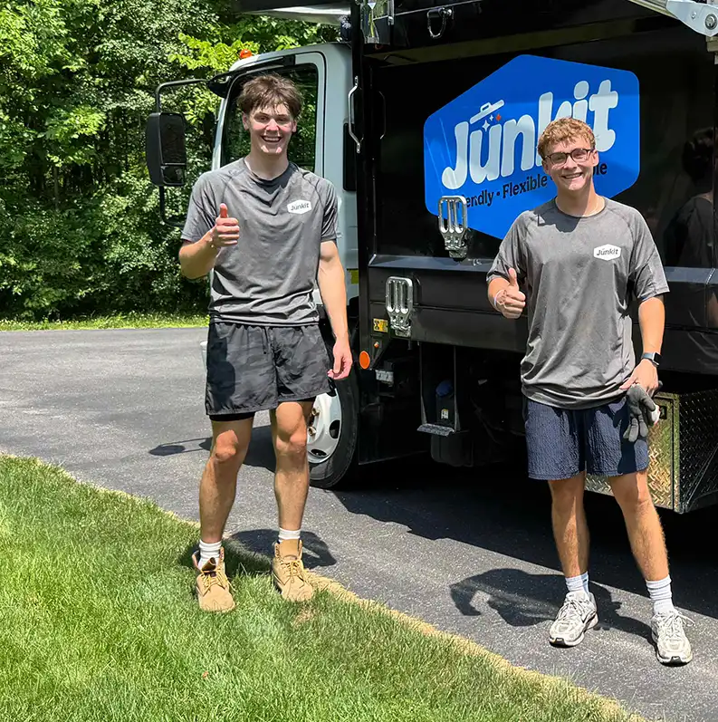 Junkit team after completing a job and preparing items for reuse