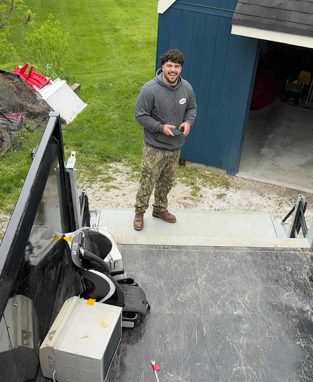 Junkit truck loaded with mixed items during a junk removal job in Shelburne, Vermont