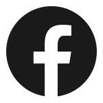 Facebook icon black circle with lowercase 'f' symbol.