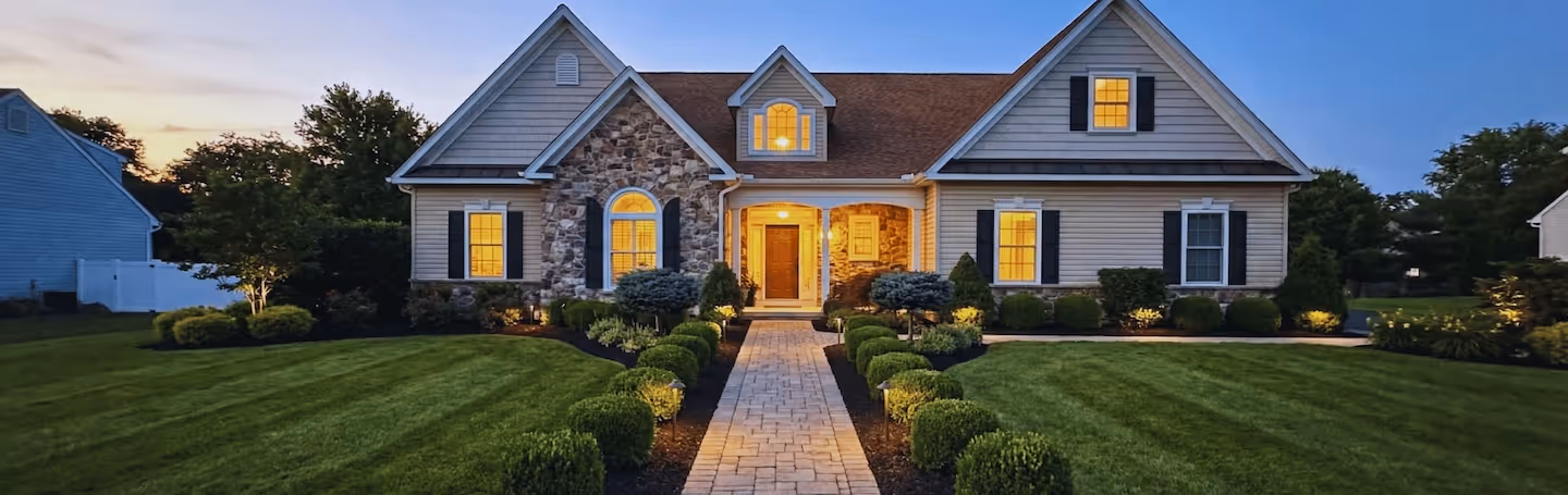 Bucks county home after lawn care work