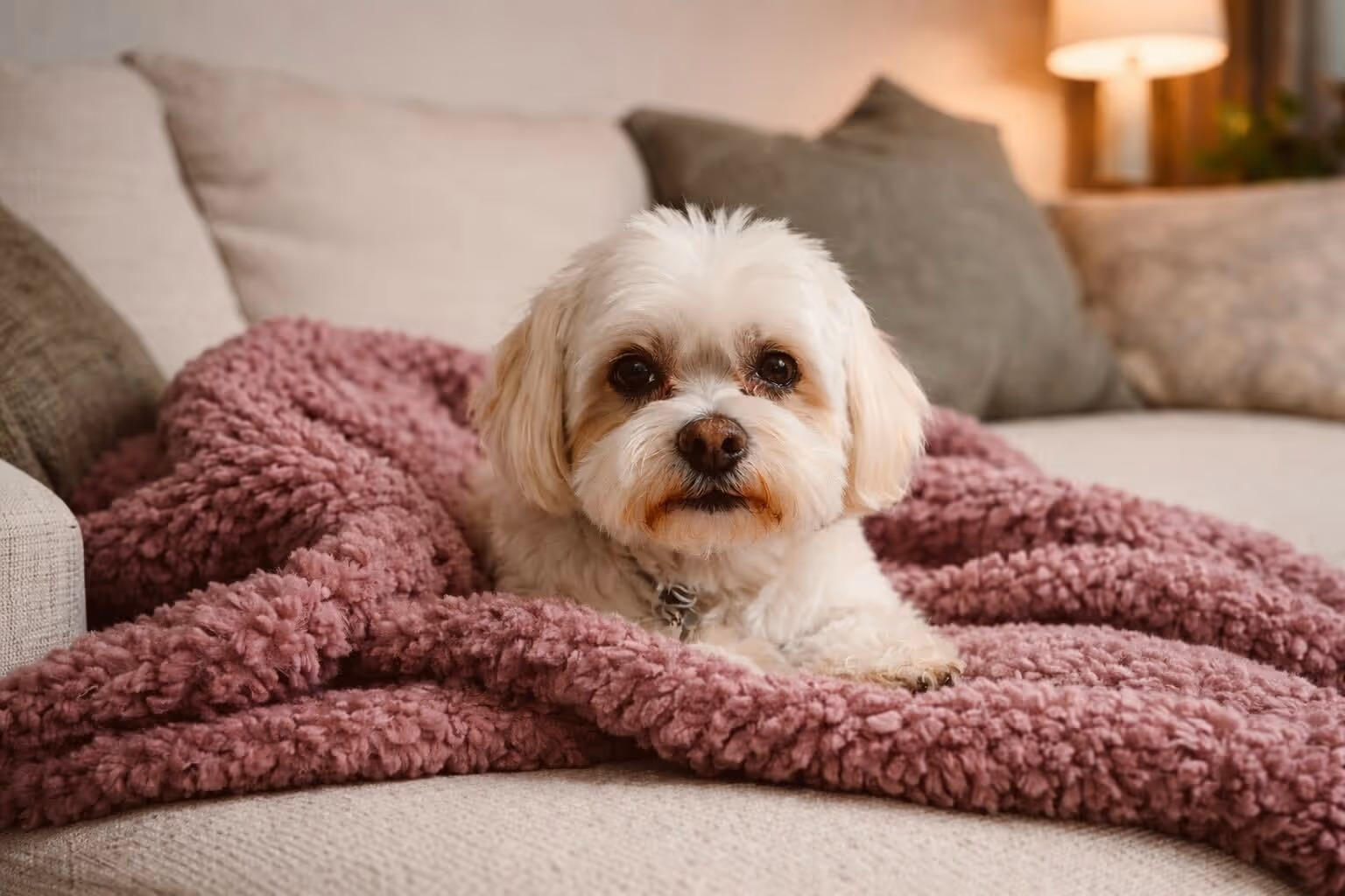 Smiling elderly couple lying on wooden dock near water, holding hands and embracing.
