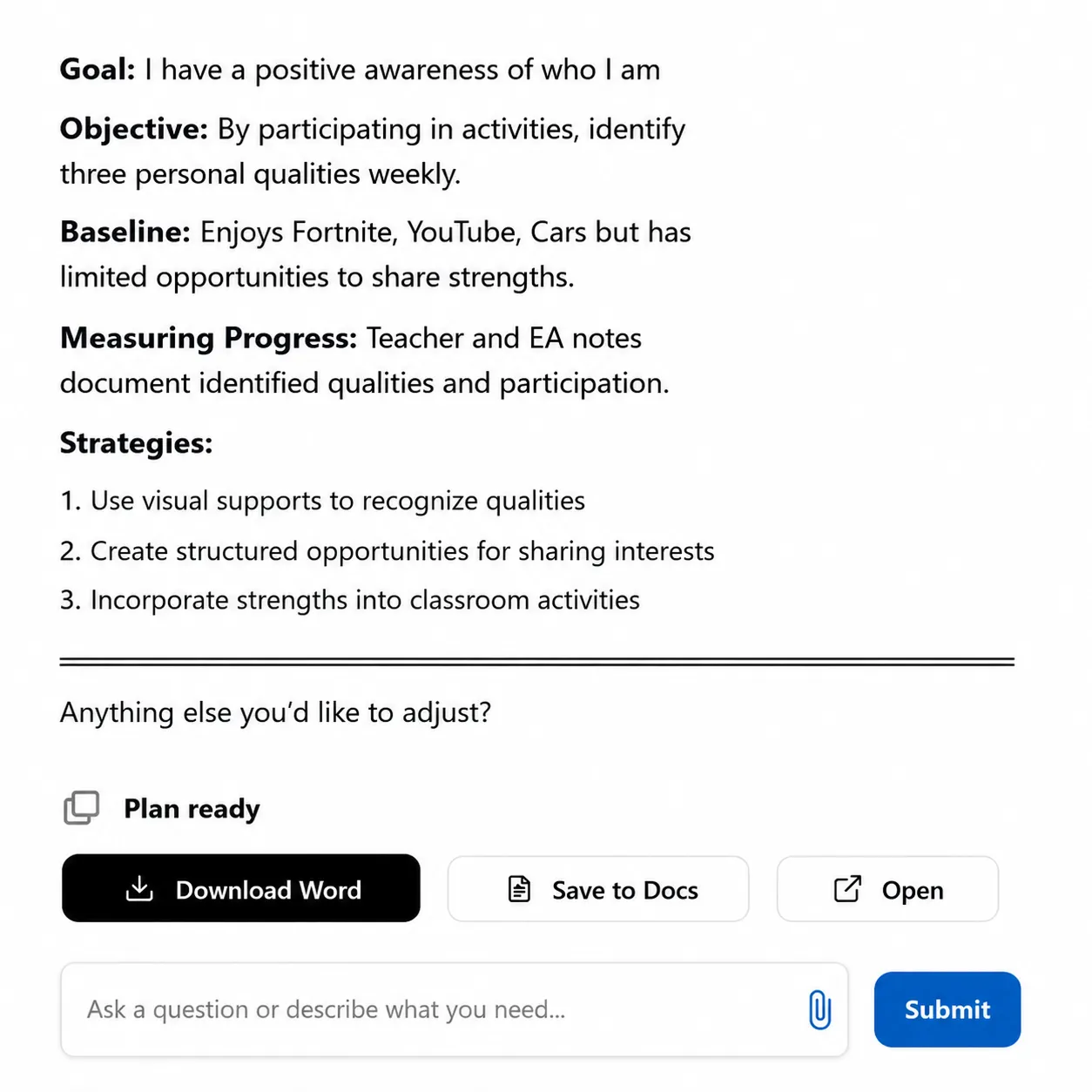 Chat in action