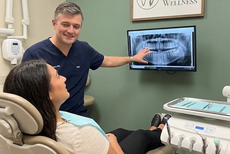 The welcoming reception area at Schaar Dental Wellness in Victoria, TX, where patients are greeted before their routine dental checkup.