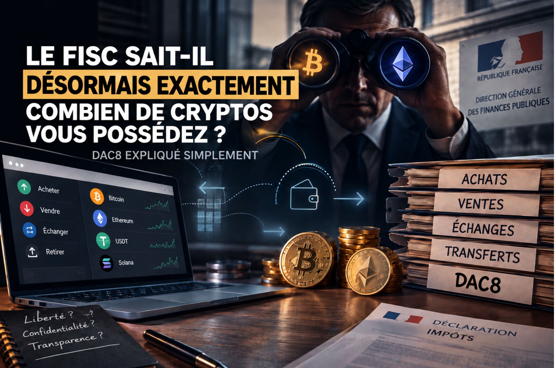 Le fisc sait-il désormais exactement combien de cryptos vous possédez ? DAC8 expliqué simplement