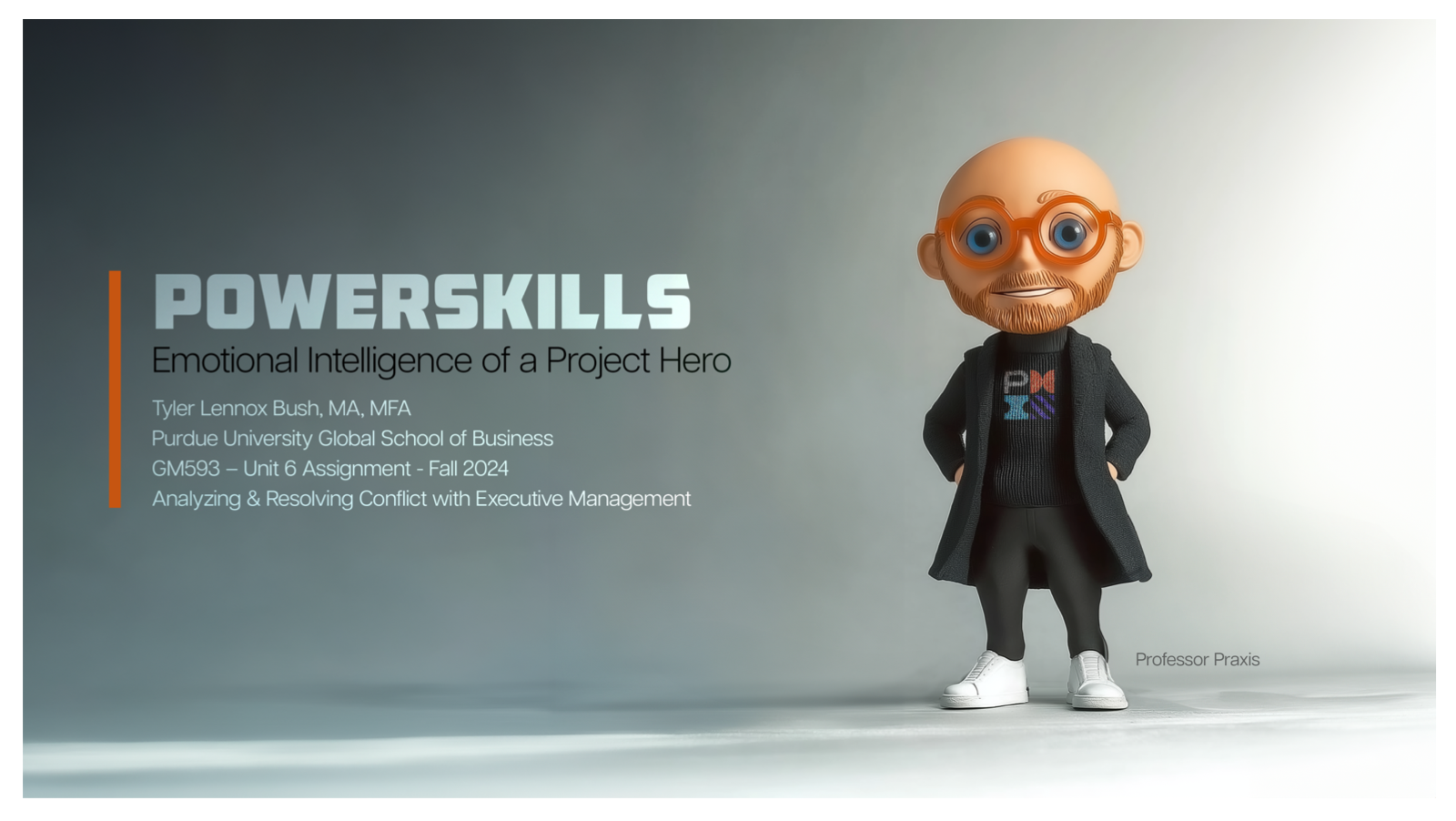 Power Skills: Emotional Intelligence of a Project Hero presentation cover.
