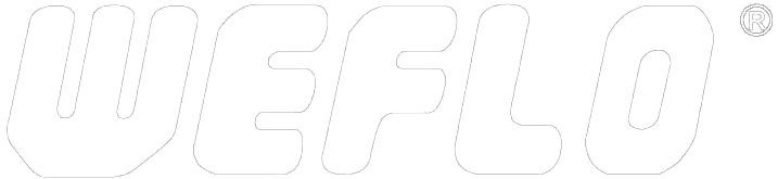 WEFLO brand name in stylized uppercase letters with registered trademark symbol.