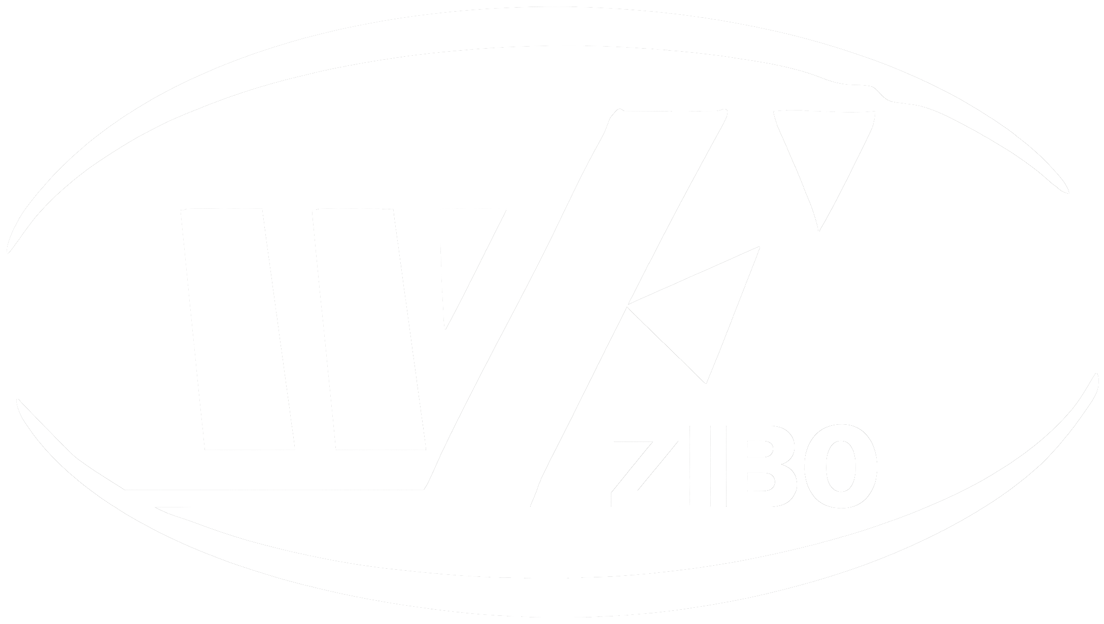 Stylized white letters W and K with the word ZIBO inside a black oval background.