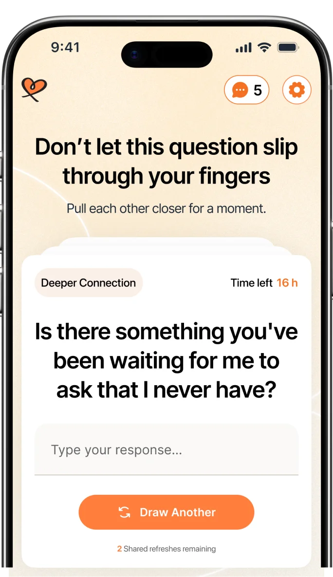 Tether was designed to surface the things you both wonder but just never ask.