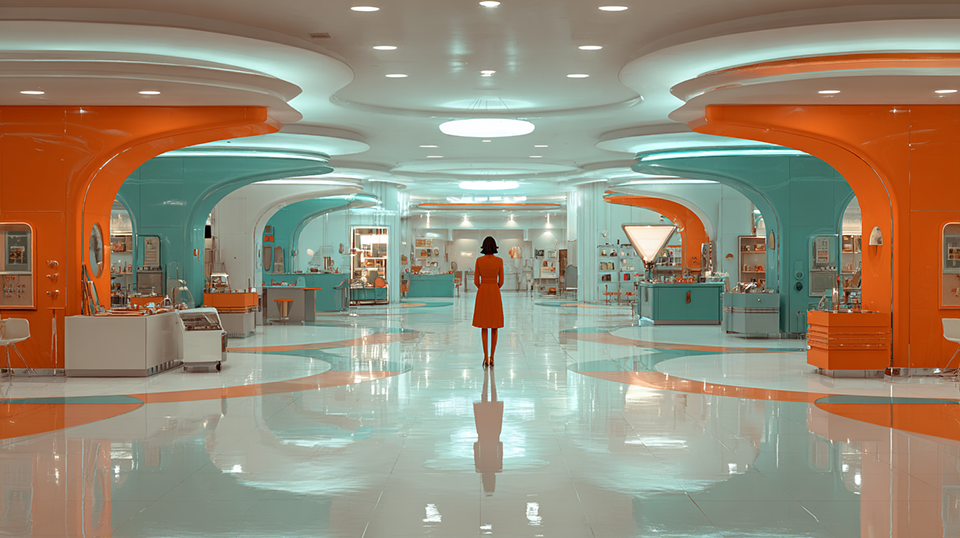 A customer in a department store feeling lost.