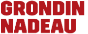Logo of the name Brondin Nadeau in bold red capital letters.