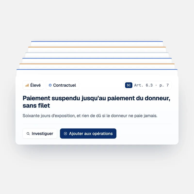 Interface Telamont : risques détectés, chacun cité à sa clause