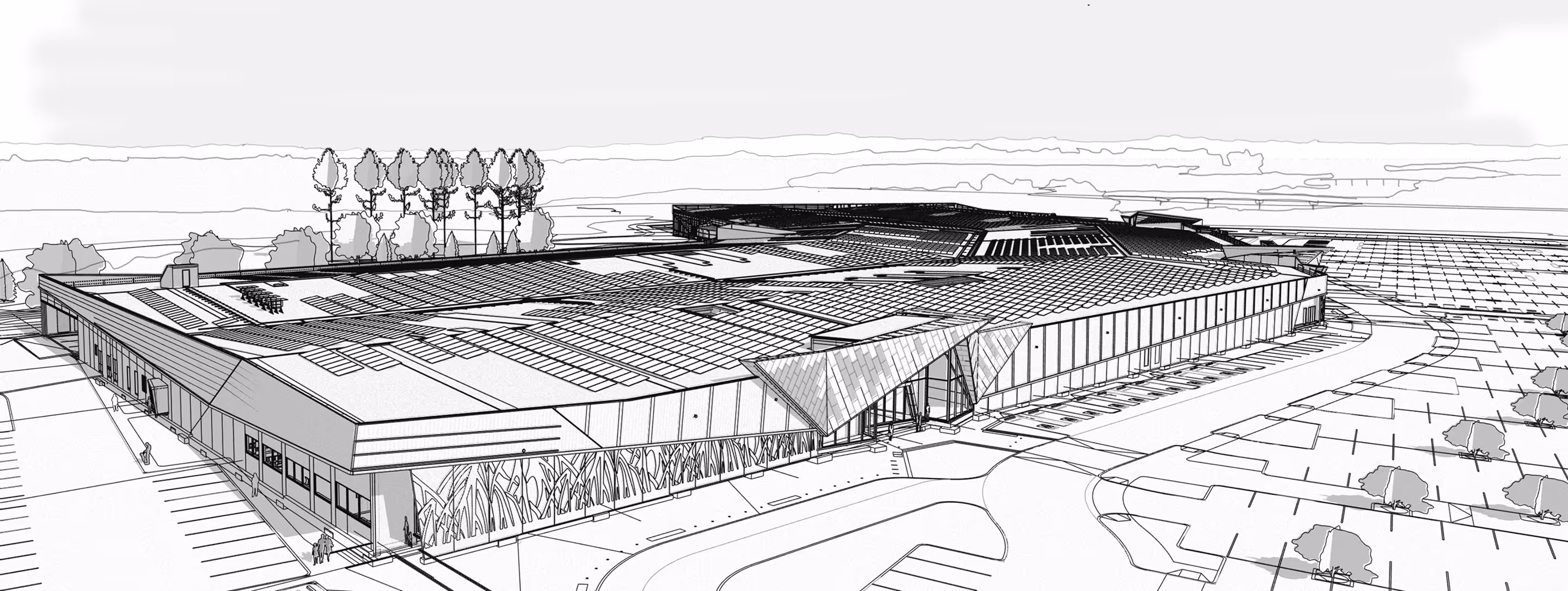 Architectural sketch illustration