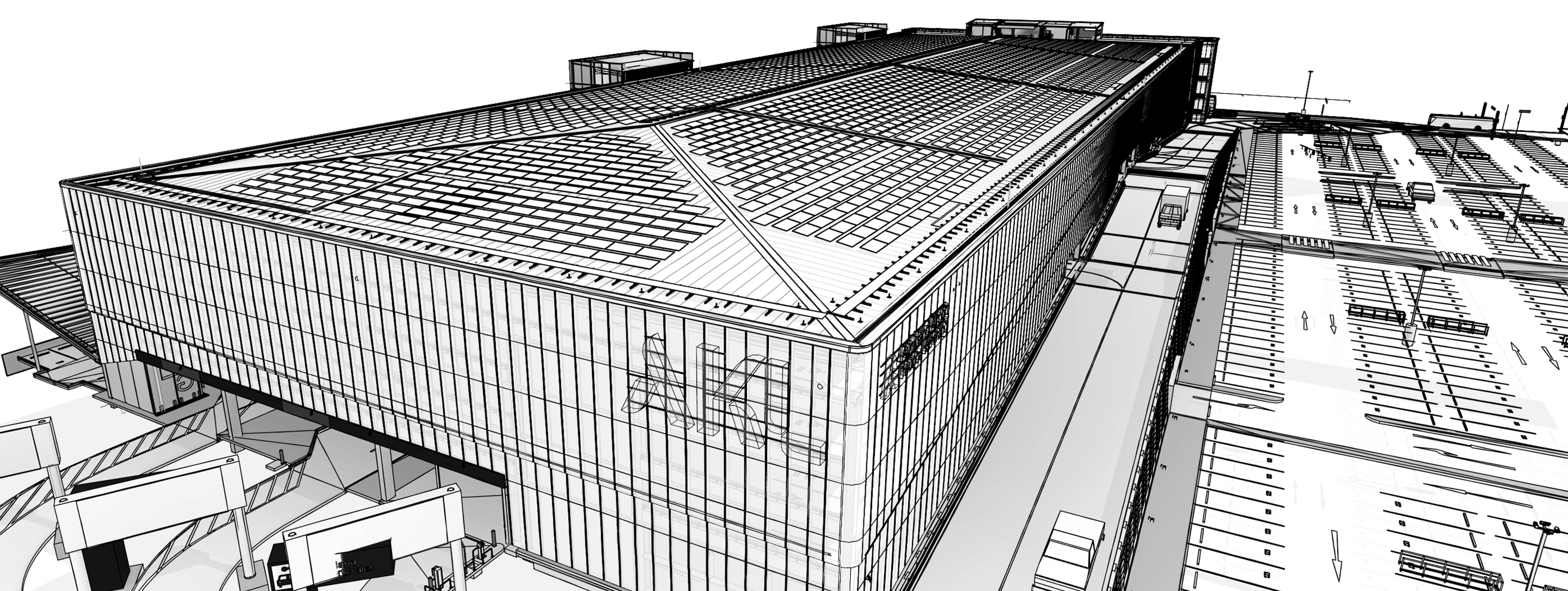 Architectural sketch illustration