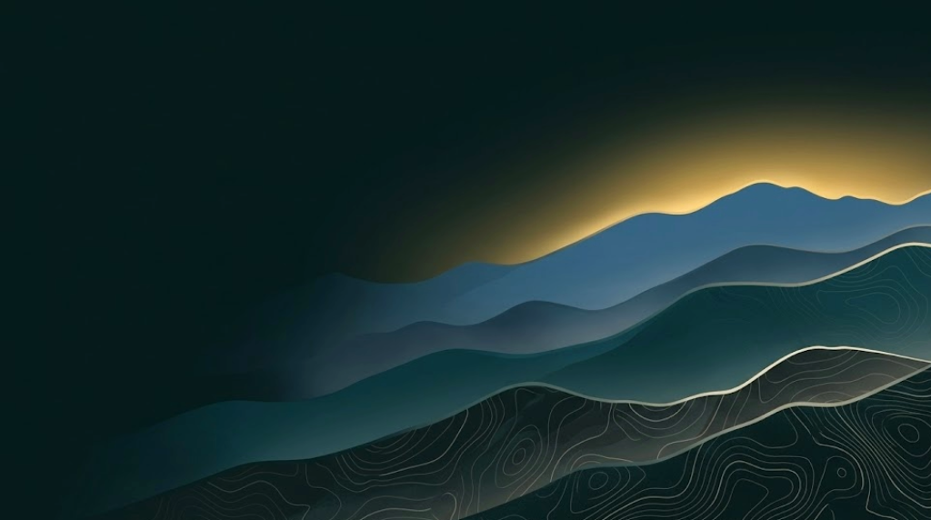 Mountains with topo lines