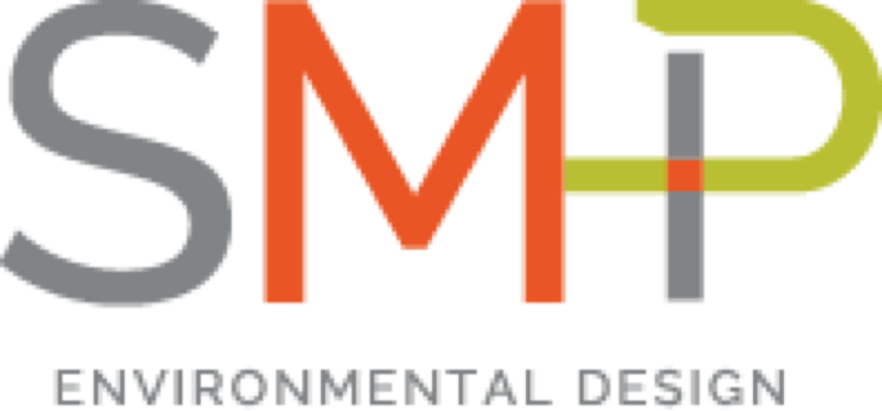 Logo with the text SMP in stylized letters above the words Environmental Design.