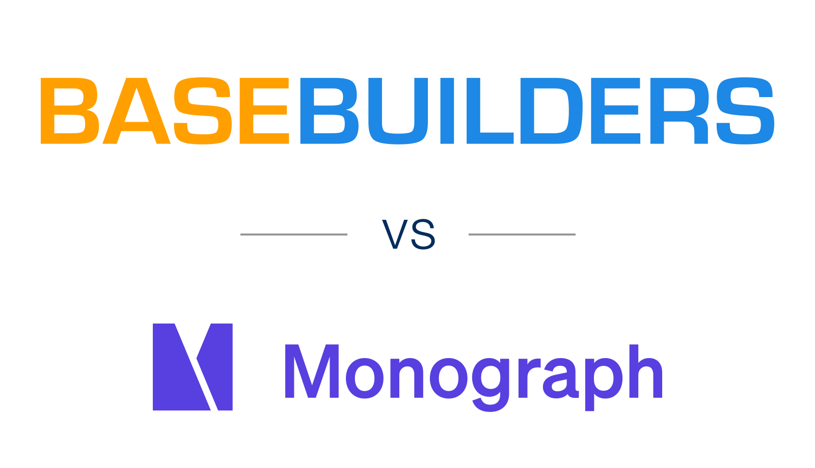 BaseBuilders vs Monograph comparison for AE firms