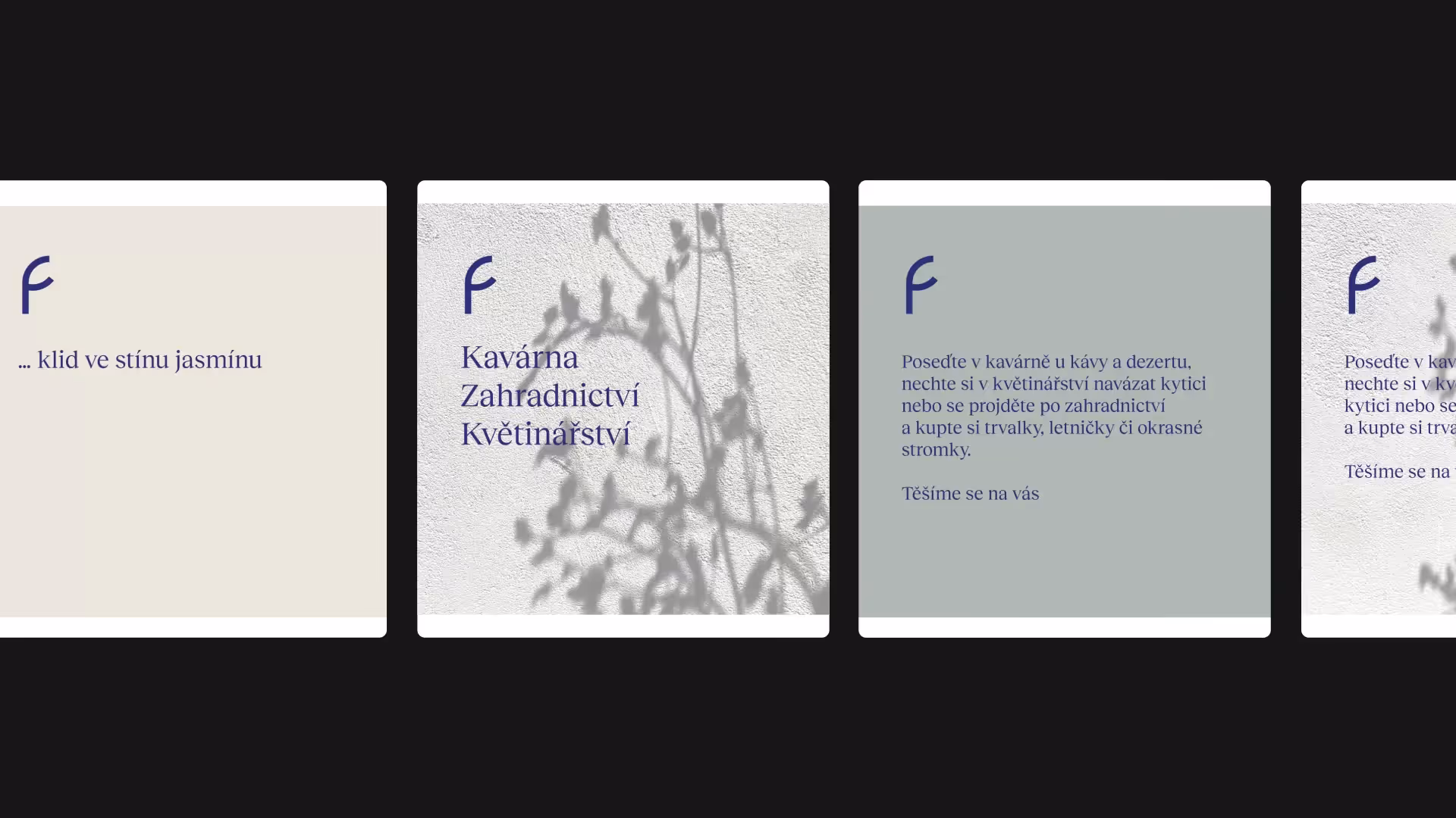 Texty o kavárně, zahradnictví a květinářství ve stínu květin a jednoduchém designu.
