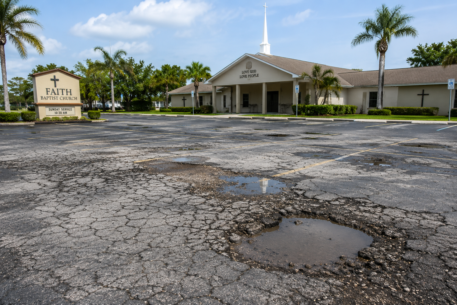 Church Parking Lot Maintenance