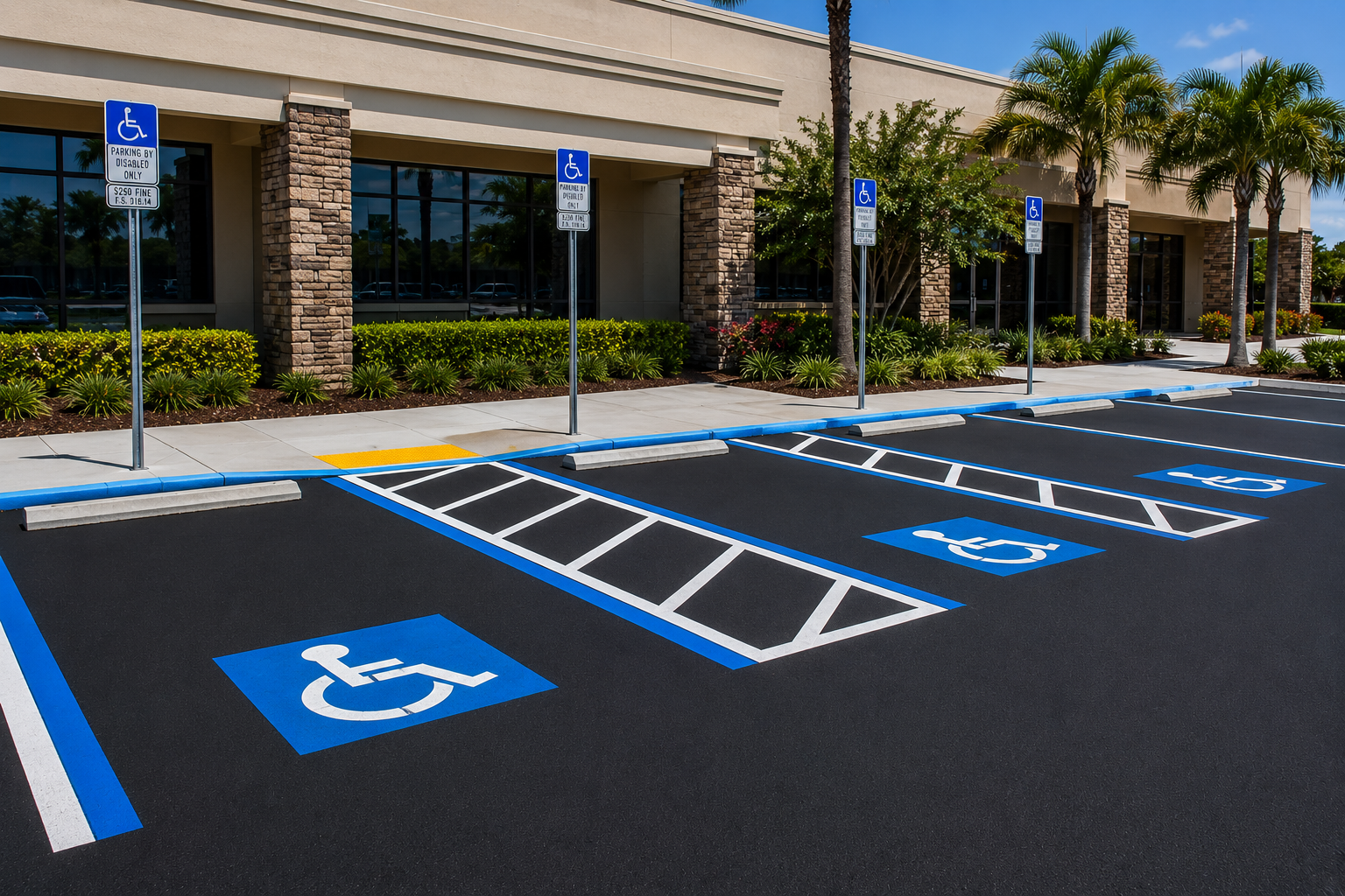 ADA line striping Brevard County