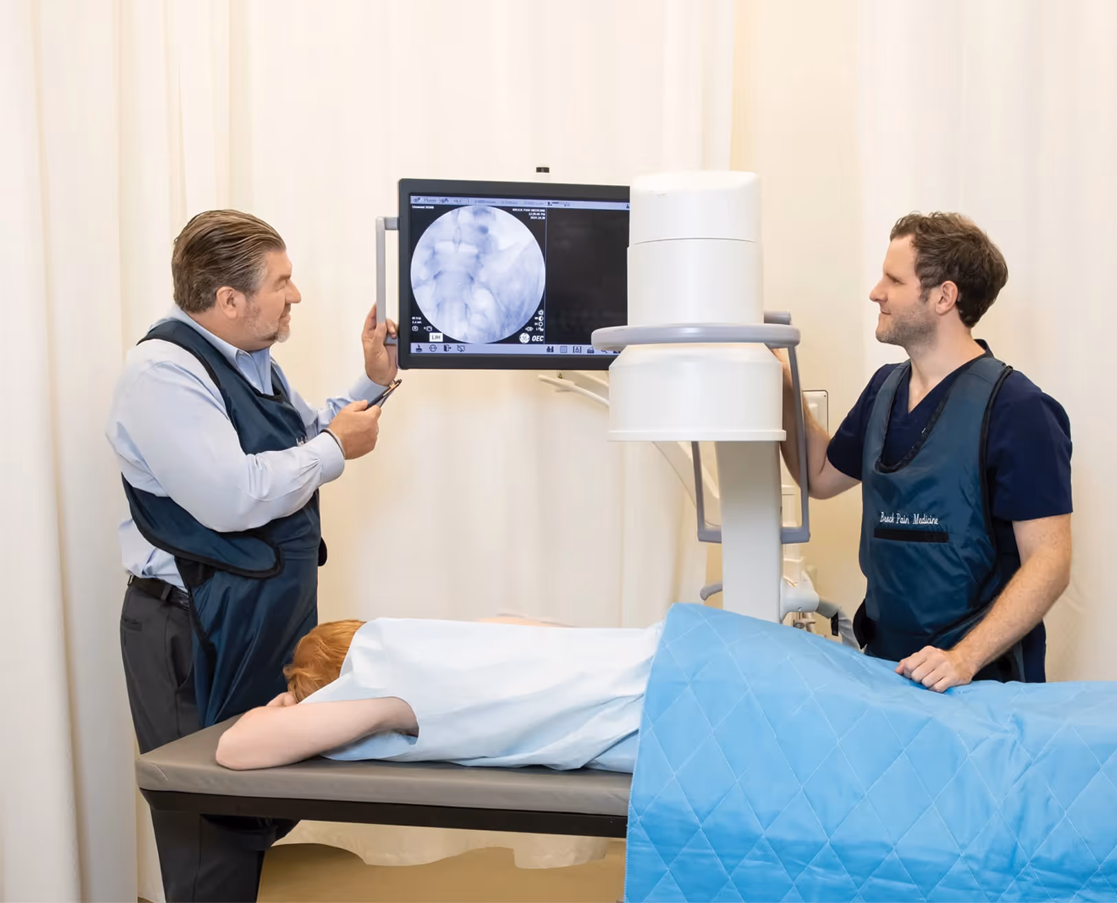 doctors examining patient