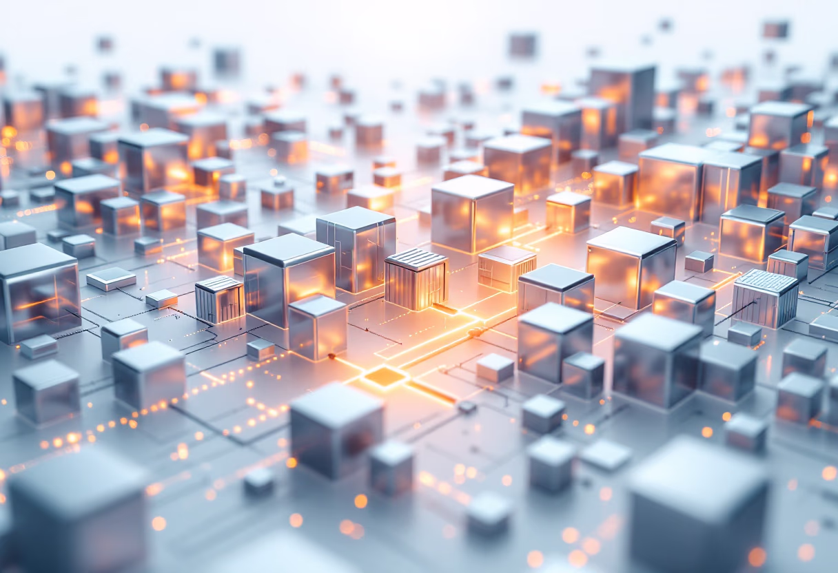 [background image] image of abstract digital artwork (for a blockchain and cryptocurrency)