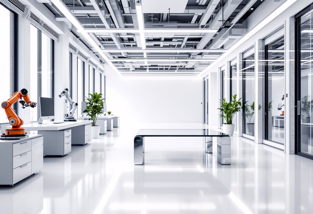 <subject>[background image] image of a modern office space (for a robotics and automation)</subject>