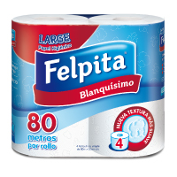 Papel Higiénico Felpita 4 Rollos de 80 mts.